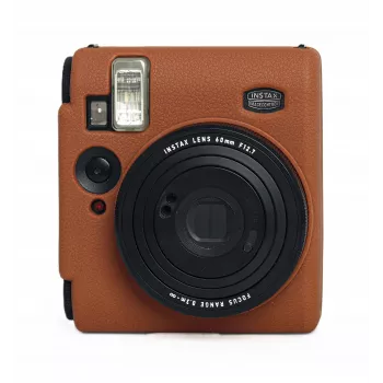 LOVEINSTANT Funda protectora de silicona para Fujifilm Instax Mini 99 - Marrón