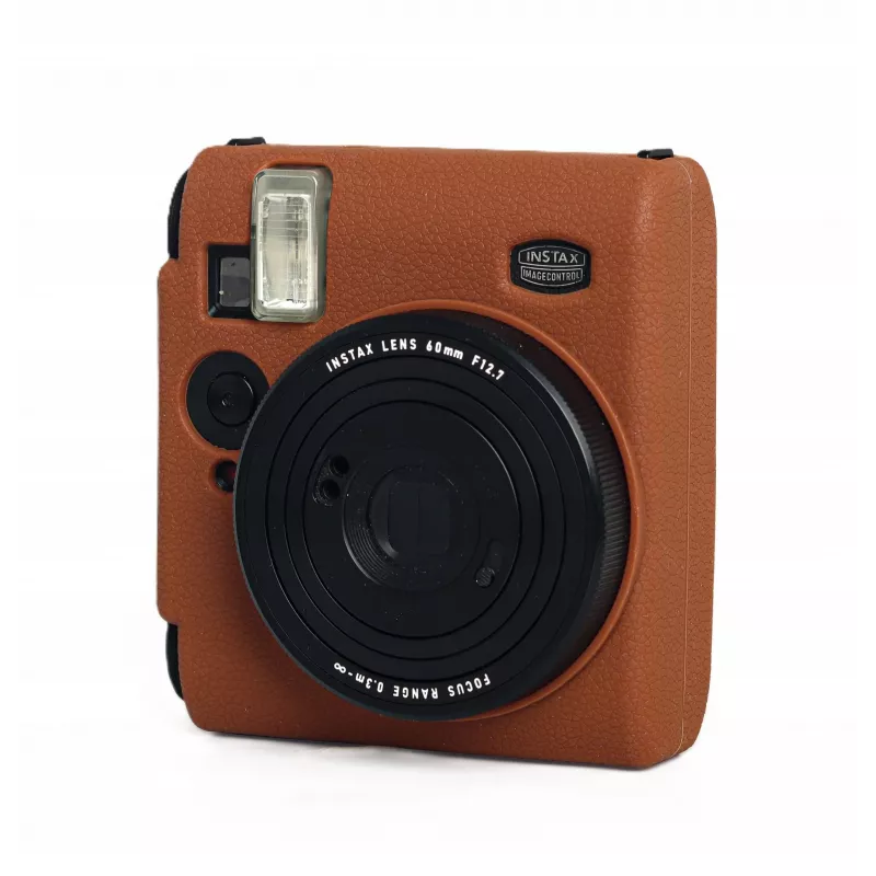 LOVEINSTANT Funda protectora de silicona para Fujifilm Instax Mini 99 - Marrón