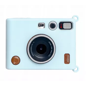 LOVEINSTANT Funda de silicona para cámara Fujifilm Instax Mini Evo - Azul