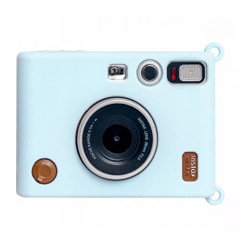 LOVEINSTANT Funda de silicona para cámara Fujifilm Instax Mini Evo - Azul