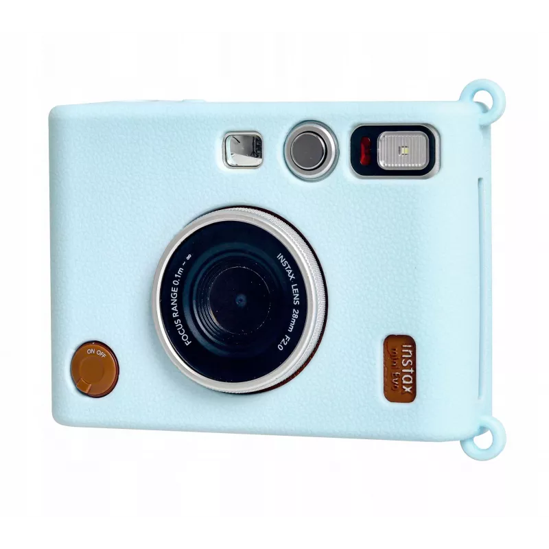 LOVEINSTANT Funda de silicona para cámara Fujifilm Instax Mini Evo - Azul