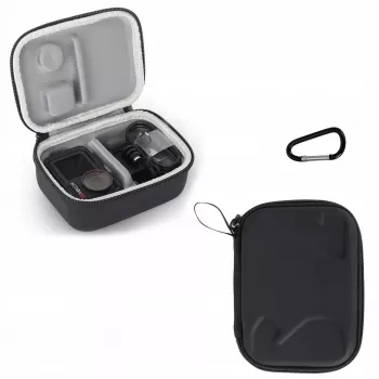 SUNNYLIFE Funda de transporte protectora para DJI Osmo Action 3, 4, 5 Pro - Carcasa rígida de EVA, resistente a golpes, negra