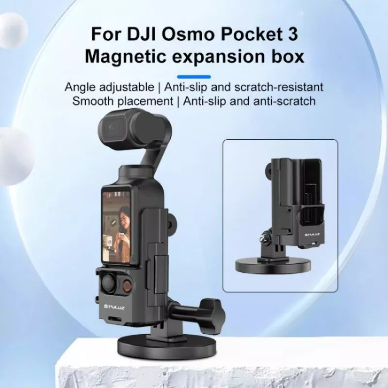 PULUZ Soporte magnético para cámara de acción para GoPro DJI Osmo Pocket 3 PU724B