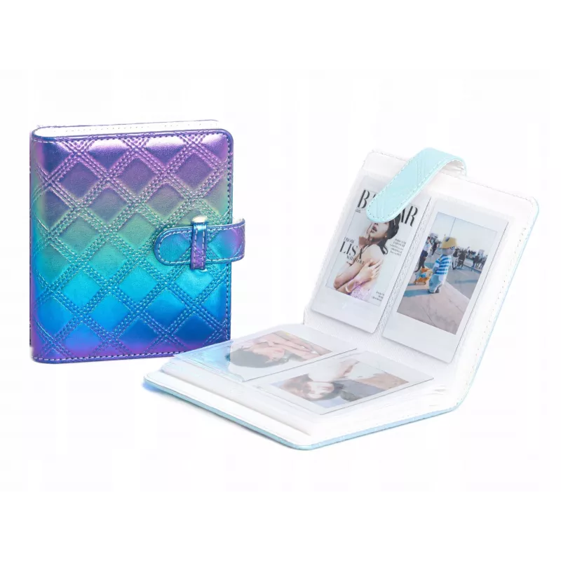 LOVEINSTANT Álbum de fotos pequeño 64 fotos para Fuji Instax Canon Xiaomi Polaroid HP Kodak Zink / multicolor / holográfico