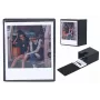 LOVEINSTANT Caja de almacenamiento de fotos para 100 copias - compatible con Fuji Instax Wide, Square, Polaroid 600, Now - negra con ventana