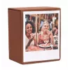 LOVEINSTANT Caja de almacenamiento de fotos para 100 instantáneas, compatible con Fuji Instax Wide, Square, Polaroid 600, i-Type (Now) - marrón con ventana