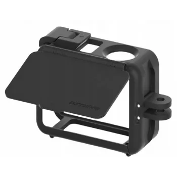SUNNYLIFE Soporte de marco + tapa de objetivo para DJI Osmo Action 5 Pro / 4 / 3 - negro