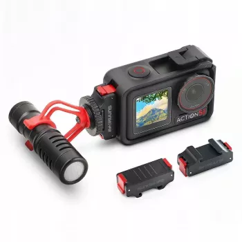 SUNNYLIFE Soporte adaptador para DJI Osmo Action 5 Pro / 5 / 4 / 3 - zapata en frío ISO - negro