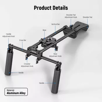 NEEWER SR004 Estabilizador de hombro tipo rig para DSLR con empuñadura para cámaras y videocámaras DSLR
