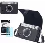 LOVEINSTANT Kit 2 en 1 de funda protectora y protector de pantalla de cristal templado para Fujifilm Instax Mini Evo - Negro