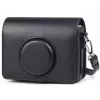 LOVEINSTANT Kit 2 en 1 de funda protectora y protector de pantalla de cristal templado para Fujifilm Instax Mini Evo - Negro