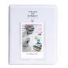 LOVEINSTANT Kit 6 en 1: carcasa rígida transparente + protector de cristal templado + álbum de fotos de 64 bolsillos + tapa de objetivo + marcos + correa de hombro para Fujifilm Instax Mini Evo