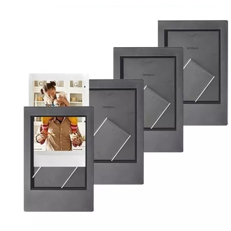 LOVEINSTANT Kit 6 en 1: carcasa rígida transparente + protector de cristal templado + álbum de fotos de 64 bolsillos + tapa de objetivo + marcos + correa de hombro para Fujifilm Instax Mini Evo