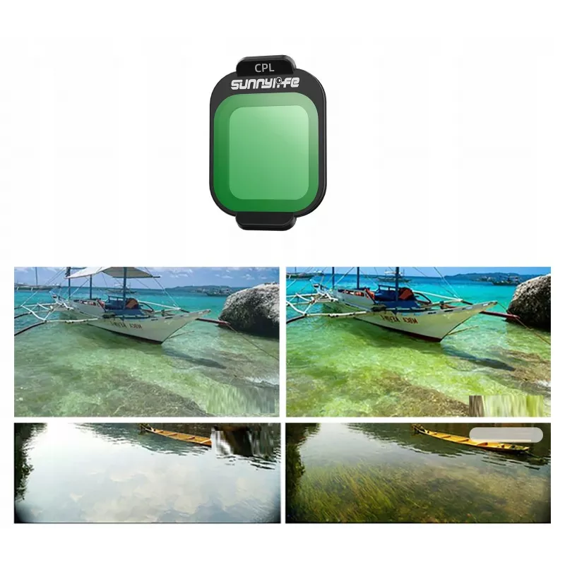SUNNYLIFE Filtro polarizador CPL para dron DJI Flip + bolsa protectora Fi963