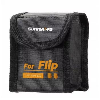SUNNYLIFE Bolsa de seguridad ignífuga para baterías del dron DJI Flip - capacidad para 2 baterías - FP-DC955-2