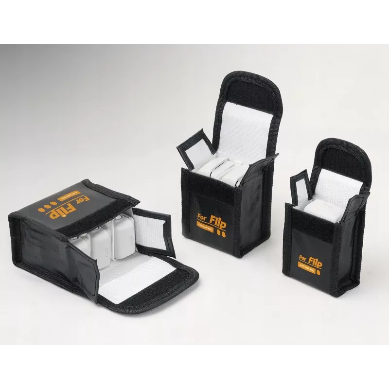 SUNNYLIFE Bolsa de seguridad ignífuga para baterías del dron DJI Flip - capacidad para 2 baterías - FP-DC955-2