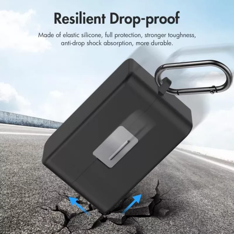 PULUZ Funda protectora de silicona para estuche de carga DJI Mic Mini - Negro
