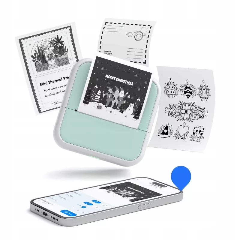 LOVEINSTANT S1 Impresora térmica Bluetooth para fotos, pegatinas, notas, etiquetas, 53mm, 203dpi, rosa
