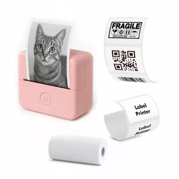 LOVEINSTANT X6 Impresora térmica Bluetooth para fotos, pegatinas, notas, etiquetas, rosa
