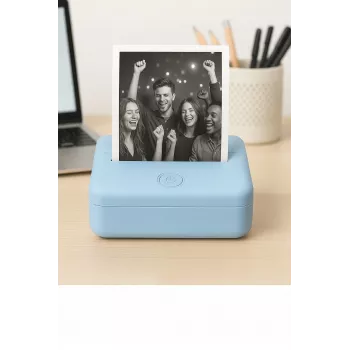 LOVEINSTANT X6 Impresora térmica Bluetooth para fotos, pegatinas, notas, etiquetas, app IA, azul