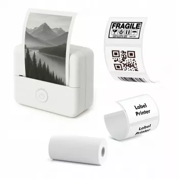 LOVEINSTANT X6 Impresora térmica Bluetooth para fotos, etiquetas, notas, pegatinas, app IA, blanca