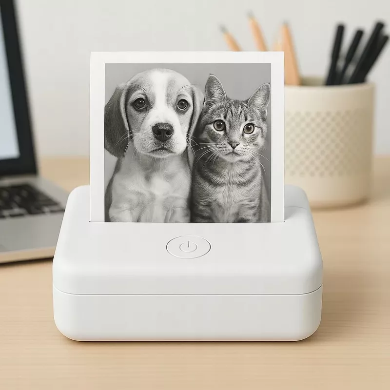 LOVEINSTANT X6 Impresora térmica Bluetooth para fotos, etiquetas, notas, pegatinas, app IA, blanca