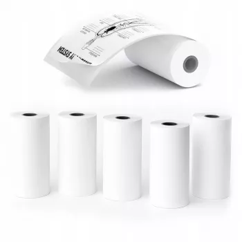 LOVEINSTANT Etiquetas de papel autoadhesivo blancas 5 rollos 3,5m para Love Instant X6 / S1 / Phomemo T02 / M02x