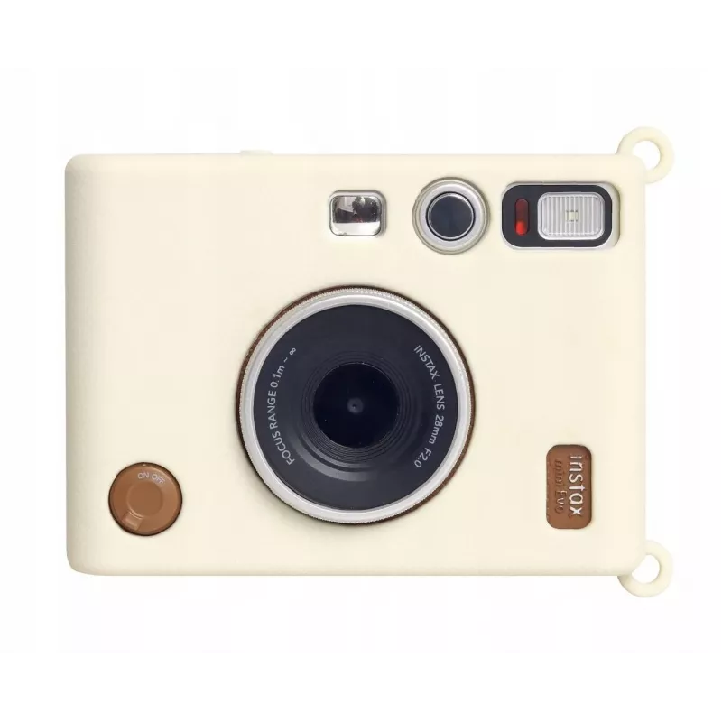 LOVEINSTANT Funda de silicona para Fujifilm Instax Mini Evo - Blanca