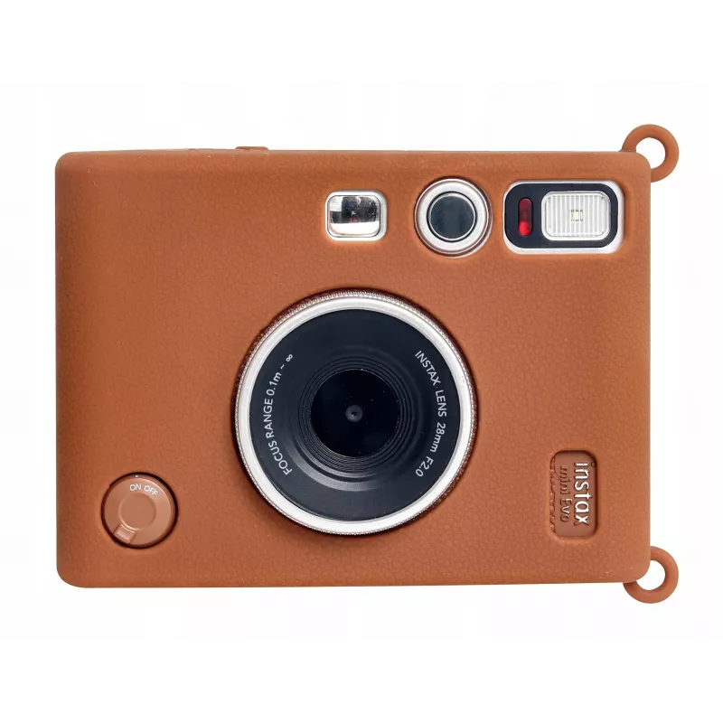 LOVEINSTANT Funda protectora de silicona para Fujifilm Instax Mini Evo - Marrón