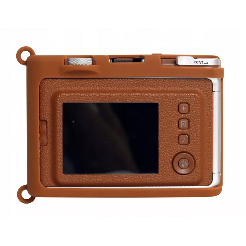 LOVEINSTANT Funda protectora de silicona para Fujifilm Instax Mini Evo - Marrón