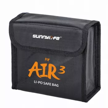 SUNNYLIFE Bolsa ignífuga para 3 baterías DJI Air 3 / 3S
