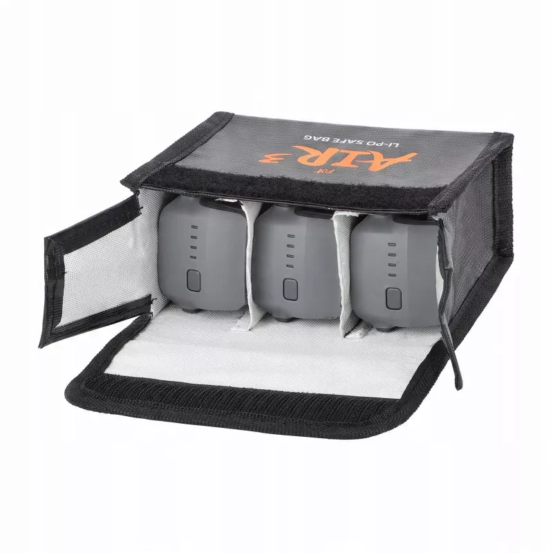 SUNNYLIFE bolsa ignífuga para 3 baterías DJI Air 3 / 3S