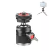 PULUZ Rótula mini 3D con tornillo de 1/4 de pulgada y 2 soportes de zapata en frío, capacidad de carga 3 kg, Negra PU3075B