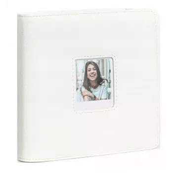 LOVEINSTANT Álbum de fotos para Polaroid Go – 36 hojas, 288 fotos, piel PU blanca