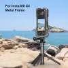 PULUZ Funda protectora con soporte de marco con 2 soportes de zapata en frío y tapa de objetivo para Insta360 X4 (PU981B)