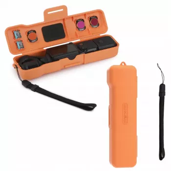 SUNNYLIFE Funda protectora estuche rígido para DJI Osmo Pocket 3 y accesorios, Naranja
