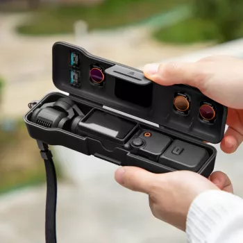 SUNNYLIFE Funda protectora estuche rígido para DJI Osmo Pocket 3 y accesorios, Naranja