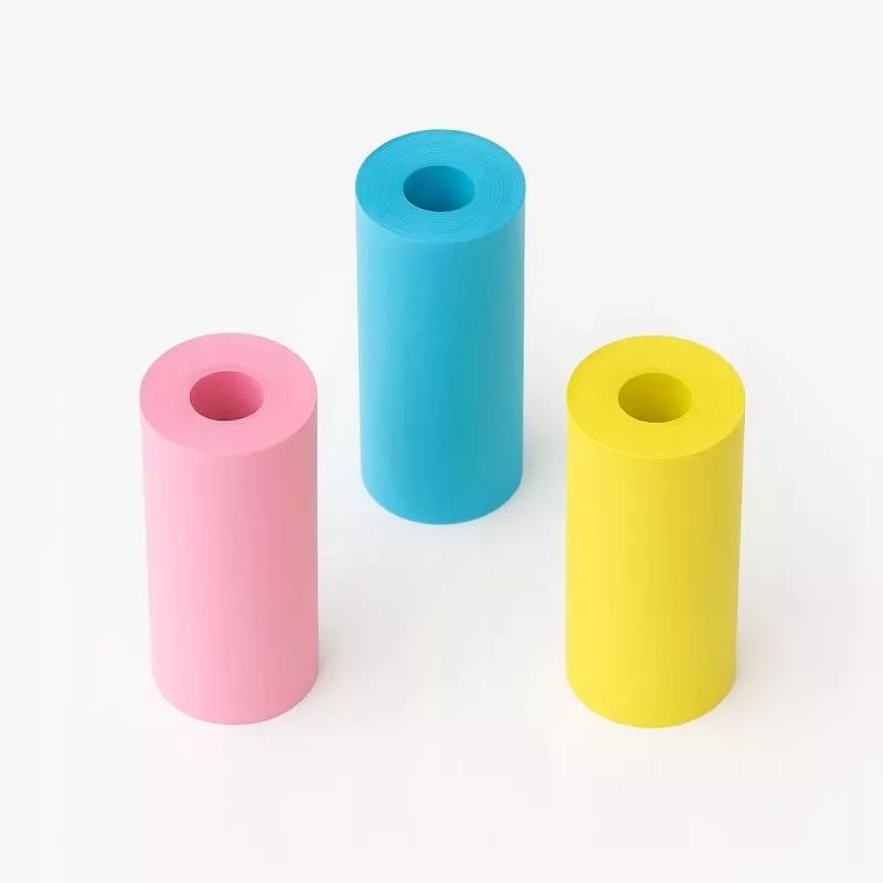 LOVEINSTANT Recambios de papel térmico adhesivo 3 rollos x 3,5m - Colores surtidos - Compatible con Phomemo T02, M02x, Love Instant X6, S1