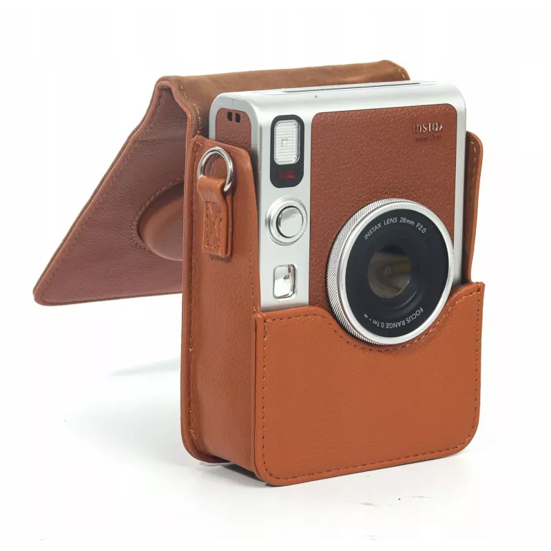 LOVEINSTANT Funda protectora para Fujifilm Instax Mini Evo - marrón (vertical)