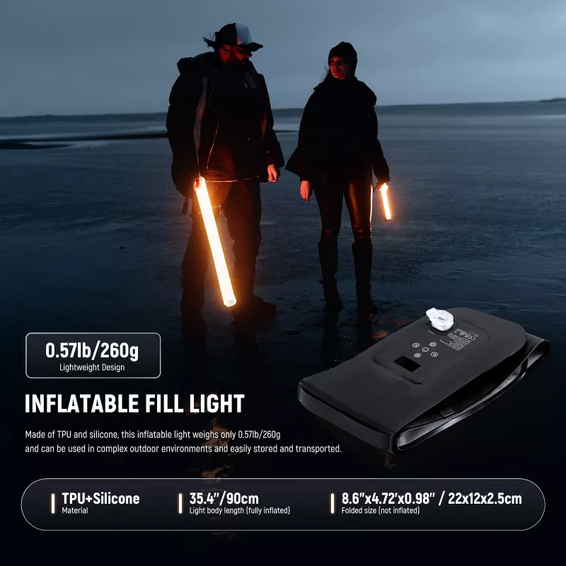 NEEWER GC21B luz tubular LED inflable bi-color 21W 2500mAh