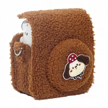 LOVEINSTANT funda protectora para Fujifilm Instax Mini 12 - diseño perro de peluche - marrón