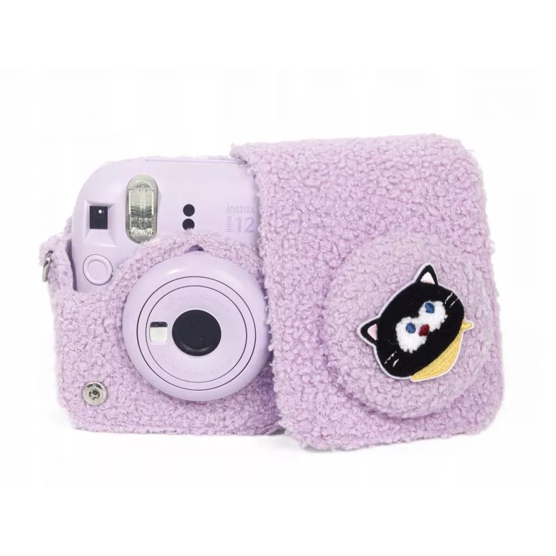 LOVEINSTANT funda Plush Kitten para Fujifilm Instax Mini 12 - lila