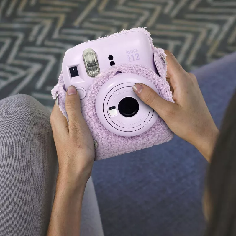 LOVEINSTANT funda Plush Kitten para Fujifilm Instax Mini 12 - lila