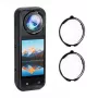 PULUZ pack de 2 protectores de lente de cristal templado para Insta360 X5 / Pu749t