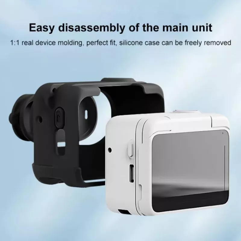 PULUZ funda protectora de silicona con tapa de objetivo para Insta360 GO 3 / GO 3S - negra (PU772B)