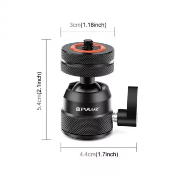 PULUZ rótula para cámara 3D rosca de 1/4