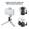 PULUZ rótula para cámara 3D rosca de 1/4 inch 2x zapata en frío ISO hasta 3 kg PU1057B