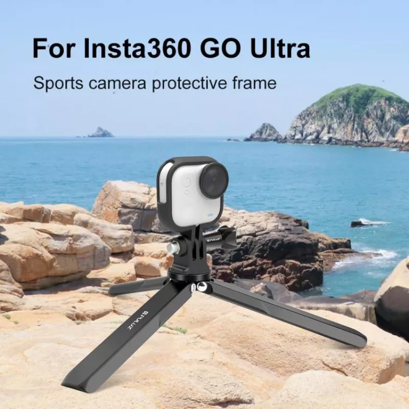 PULUZ soporte de marco funda protectora para Insta360 GO Ultra, fijación para trípode de 1/4