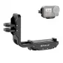 PULUZ PU768B Cage Rail para DJI Osmo Action 5 Pro / 4, horizontal y vertical