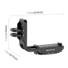 PULUZ PU768B Cage Rail para DJI Osmo Action 5 Pro / 4, horizontal y vertical